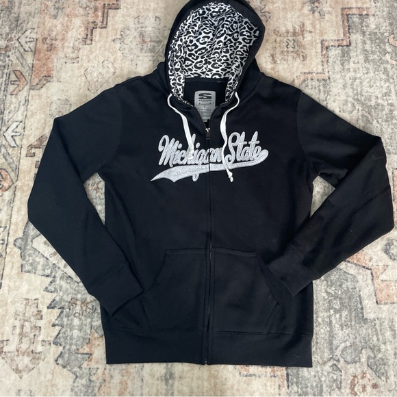 Michigan State Spartans Stadium Athletics Black Hoodie full zip small - Picture 1 of 6